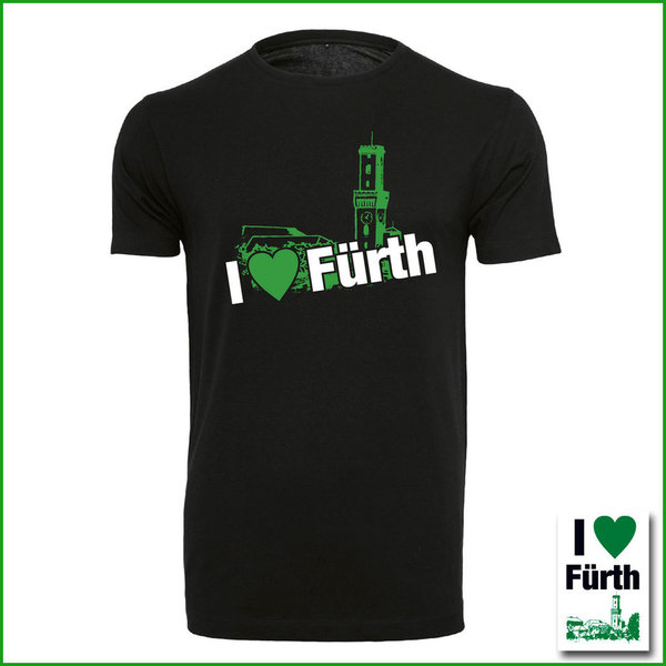 Herren T-Shirt "I love Fürth" schwarz